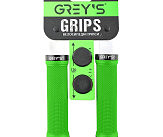 Грипсы (ручки руля)   Greys GR17520 прямые, Зеленые, алюминиевый зажим 2 шт, заглушки, длина 130 мм BD