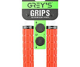 Грипсы (ручки руля)   Greys GR17310 прямые, Красные, алюминиевый зажим 1 шт, заглушки, длина 130 мм BD