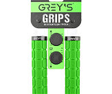 Грипсы (ручки руля)   Greys GR17320 прямые, Зеленые, алюминиевый зажим 1 шт, заглушки, длина 130 мм BD