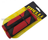 Грипсы (ручки руля)   SPELLI  SBG-692 черно/красные, прямые, 2-х фактурные, резина-каучук, длина 125 мм BD