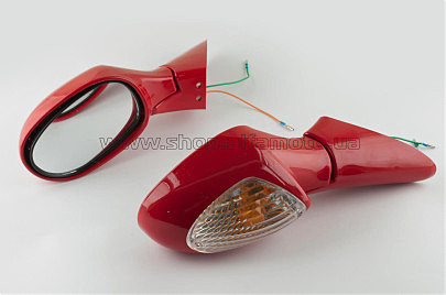 Зеркала   Zongshen F1, F50   (красный) AMG-2
