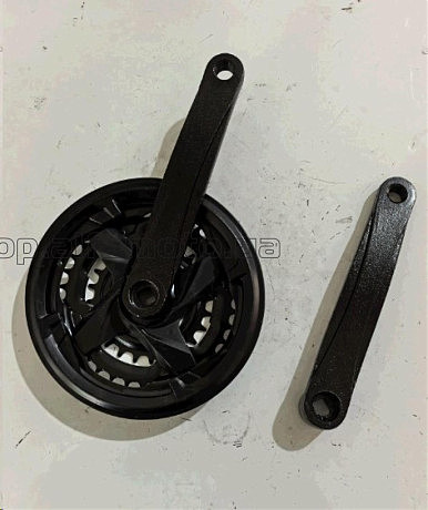 Звезды   велосипедные   (передние) 24/34/42T   (+2 шатуна L-170mm, квадрат, черные, с защитой) DS