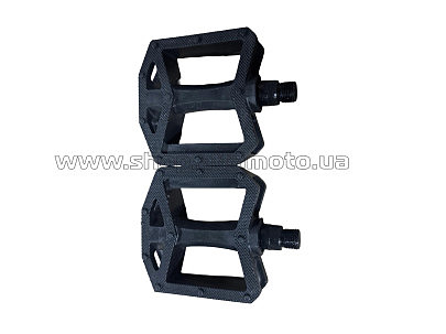Педали велосипедные  BMX 9/16 (109x96x30mm) пластиковые, чёрные B289DU