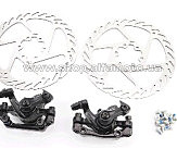 Тормоз Disk-brake передний (F160/R140мм)+задний (F180/R160мм), диски 160мм, крепл. 6 болтов, чёрный DX-2005
