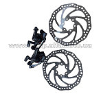Тормоз Disk-brake передний (F160/R140мм)+задний (F180/R160мм), диски 160мм, крепл. 6 болтов, чёрный DX-2007