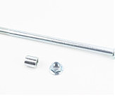 Ось колеса переднего (под алюм. диск) d12mm; L210mm + втулка, гайка