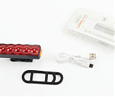 Фонарь задний 5 диодов , Li-ion 3.7V зарядка от USB, влагозащитный, XFL-101