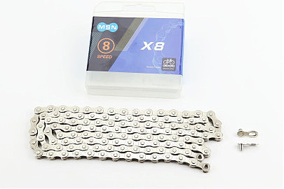 Цепь приводная 1/2х3/32х116L 8 скоростей, серебристая SPEED  X8