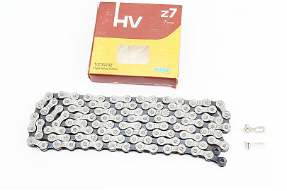 Цепь приводная 1/2х3/32х116L 7 скоростей, серебристо-чёрная HV-Z7