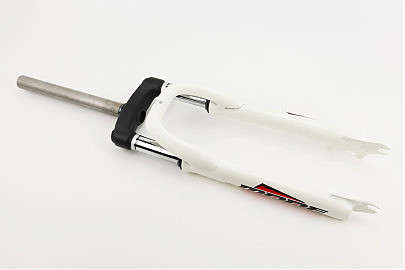 Вилка 26" амортизационная, без резьбы 1-1/8" (28,6мм), шток 240мм, с ходом 60мм, Disk-brake, белая N791