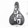 Сиденье CHILD 220x140мм, чёрное c белым рисунком N327