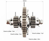Дифференциал в сборе Z-43, Z-15x16, Z-11 ZUBR Z-250, Тип 2 (возможен незначительный налет)