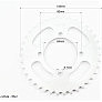 Зірка задня RS125 &mdash; 428-38T &mdash; d=64; 4отв.*80mm (V200N)