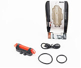Фонарь задний 5 диодов 15 lumen, Li-ion 3.7V 330mAh зарядка от USB, влагозащитный, BS-216/DС-918