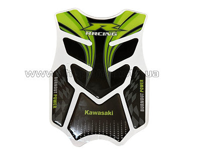 Наклейка   на бак   KAWASAKI   (силикон) 22х16см VV