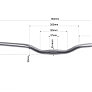 Руль MTB 25,4х600мм, алюминиевый, чёрный