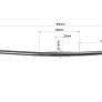 Руль MTB 25,4х640мм, back sweep 9°, алюминиевый, чёрный YL-001