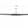 Руль MTB 31,8х640мм, back sweep 9°, алюминиевый, чёрный YL-002