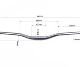 Руль MTB 31,8х640мм, алюминиевый, чёрный
