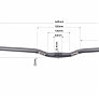 Руль MTB 25,4х640мм, алюминиевый, чёрный HB-RB11