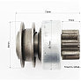 Бендикс электростартера Z-9, Lзуба-17mm R190N/195NM