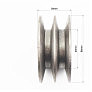Шкив под коленвал d-19mm (D-88mm, 2-х ручейковый, два паза под ремень SPB, металл) 168F/170F