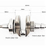 Коленвал 192F (Dшейки-43mm, H-121,0mm) под шпонку d-25mm +шестерни+подшипник, запрессованный