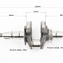 Коленвал 168F/170F (Dшейки-30mm, H-85mm, L-250mm) под шпонку D-20mm