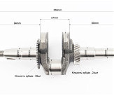 Коленвал 168F/170F (Dшейки-30mm, H-85mm, L-250mm) под шпонку D-20mm