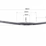Кермо MTB 31,8х680мм, back sweep 9°, алюмінієве, чорне HB-RB11L