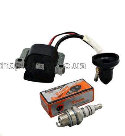 Катушка   зажигания   мотокосы   1E36F + свеча NOKER KOSA-2