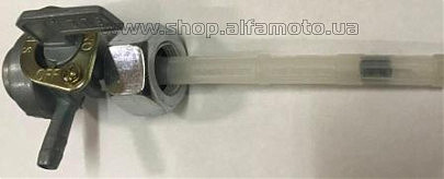 Кран топливный CBT-125 (гайка ?14mm, штуцер 90*) VDK