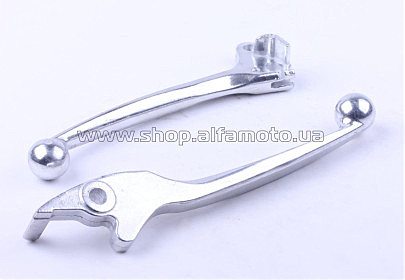 Рычаги руля Honda LEAD (голые) (диск/барабан, хром) AMG