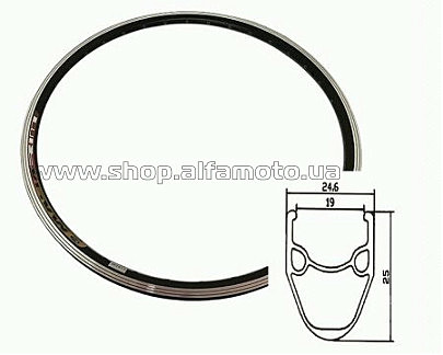 Обод   велосипедный 26 (36 спиц, алюминий, двойной)   OEM