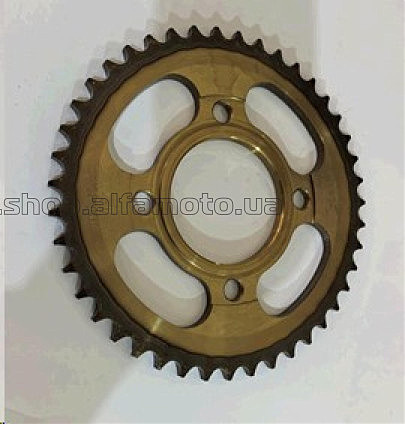 Звезда трансмиссии (задняя) Zongshen FT200 428-43T (PCD=4*90mm, HUB=64mm, Pilot Hole dia=10,5mm) FR