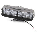 Фара дополнительная светодиодная влагозащитная - 16 LED с креплением, прямоугольная 160*50мм