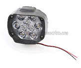 Фара дополнительная светодиодная влагозащитная - 9 LED,  (77*64mm) с креплением