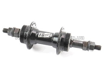 Втулка   заднего колеса велосипеда   (36 спиц, 14G) под свободнобег, Disk-brake (резьба), 2 пром-подшипника 6200 2RS, креп. гайка, черная FB-A209B