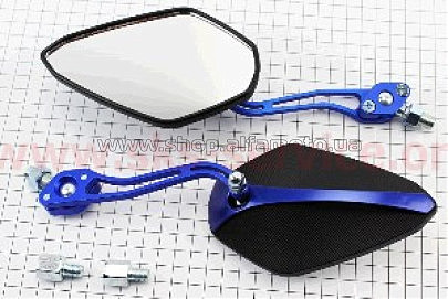 Зеркала  ПРИЗМА SPORT, синие, м8/10 (с регулировкой наклона), тип 3