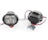Фара дополнительная светодиодная влагозащитная - 4 LED с креплением, к-кт 2шт 64*50мм