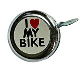 Звонок велосипедный   (I LOVE MY BIKE)    (хром, металл) BBC