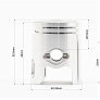 Поршень к-кт Yamaha JOG50 40мм +0,25 (палец 10мм)