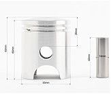 Поршень к-кт Yamaha YB100 52мм +1,00 (палец 14мм)
