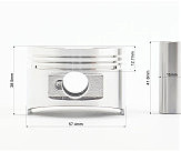 Поршень к-кт 150cc 57,4мм STD (палець 15мм)