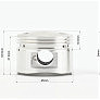 Поршень к-кт 60cc 44мм + 1,00 (палец 13мм) Китай