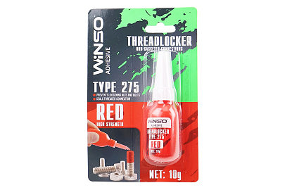 Фиксатор резьбы долгосрочный "Threadlocker Type 275 RED", 10ml