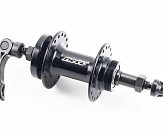 Втулка задняя MTB алюминиевая 14Gx36H под вольнобег, Disk-brake, 2 пром-подшипники 6200 2RS, крепл. эксцентрик, чёрная MS3951F