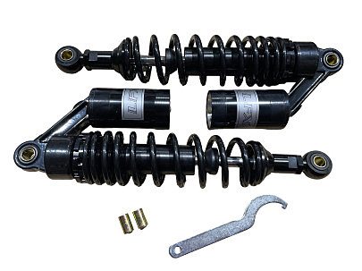 Амортизаторы (пара) Delta 340mm, газомасляные (черные перламутровые) KOMATCU (mod.A)