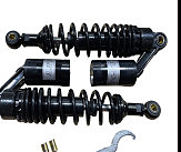 Амортизаторы (пара) Delta 340mm, газомасляные (черные перламутровые) KOMATCU (mod.A)