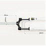 Вилка 29" амортизационная, без резьбы 1-1/8" (28,6мм), шток 255мм, с ходом 75мм, Disk-brake, Preload, белая CH-386